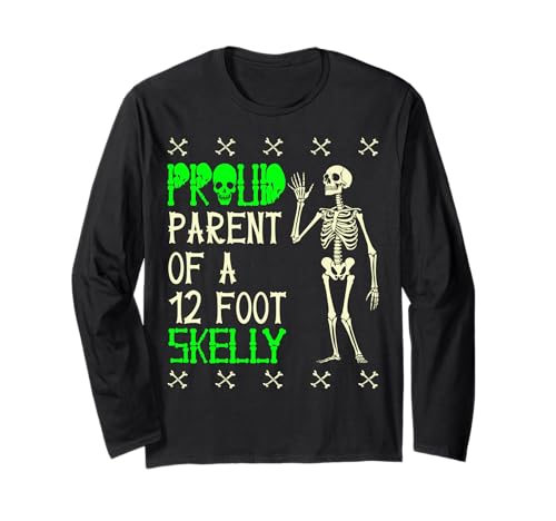 Stolze Eltern eines 3,6 m Skelly – Halloween Langarmshirt von Halloween Clothing & Costumes