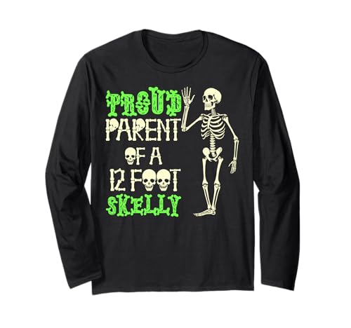 Stolze Eltern eines 3,6 m Skelly – Halloween Langarmshirt von Halloween Clothing & Costumes