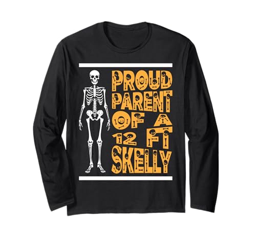 Stolze Eltern eines 3,6 m Skelly – Halloween Langarmshirt von Halloween Clothing & Costumes