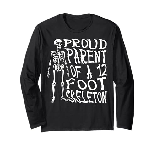 Stolze Eltern eines 3,6 m großen Skeletts, Halloween Langarmshirt von Halloween Clothing & Costumes