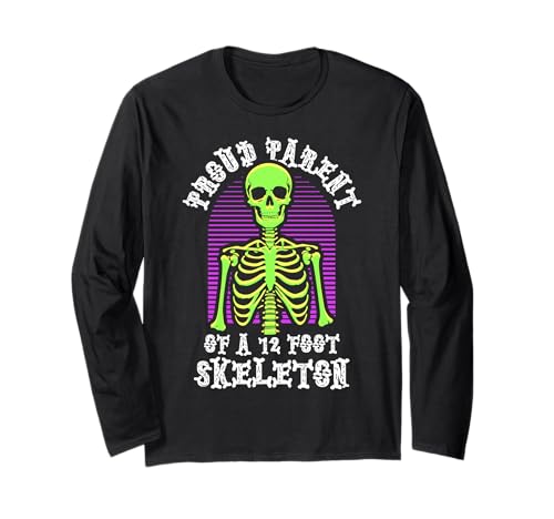 Stolze Eltern eines 3,6 m großen Skeletts, Halloween Langarmshirt von Halloween Clothing & Costumes