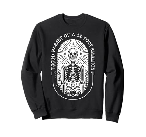 Stolze Eltern eines 3,6 m großen Skeletts, Halloween Sweatshirt von Halloween Clothing & Costumes
