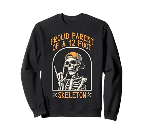 Stolze Eltern eines 3,6 m großen Skeletts, Halloween Sweatshirt von Halloween Clothing & Costumes