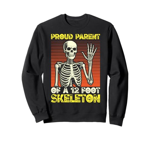 Stolze Eltern eines 3,6 m großen Skeletts, Halloween Sweatshirt von Halloween Clothing & Costumes