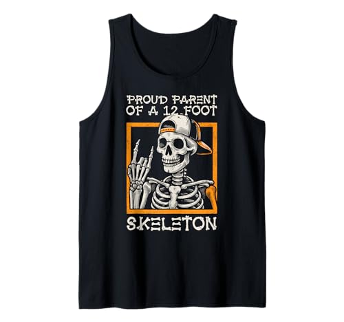 Stolze Eltern eines 3,6 m großen Skeletts, Halloween Tank Top von Halloween Clothing & Costumes