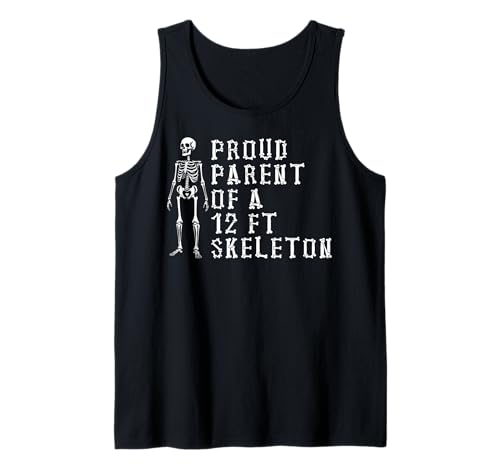 Stolze Eltern eines 3,6 m großen Skeletts, Halloween Tank Top von Halloween Clothing & Costumes
