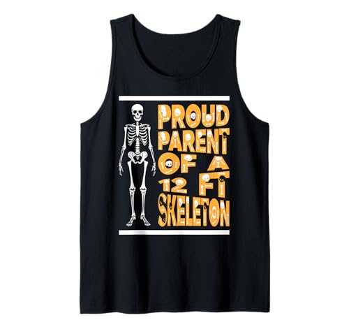 Stolze Eltern eines 3,6 m großen Skeletts, Halloween Tank Top von Halloween Clothing & Costumes
