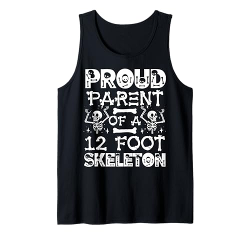 Stolze Eltern eines 3,6 m großen Skeletts, Halloween Tank Top von Halloween Clothing & Costumes
