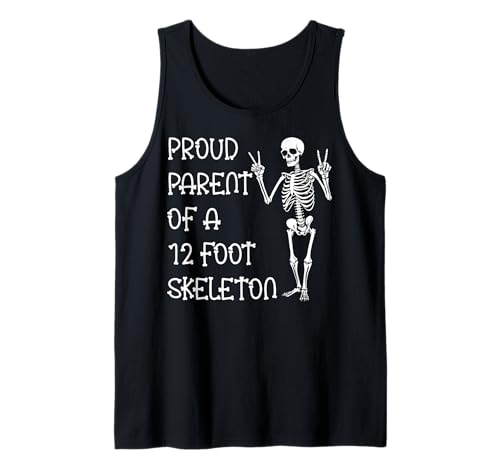 Stolze Eltern eines 3,6 m großen Skeletts, Halloween Tank Top von Halloween Clothing & Costumes