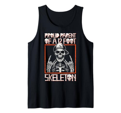 Stolze Eltern eines 3,6 m großen Skeletts, Halloween Tank Top von Halloween Clothing & Costumes