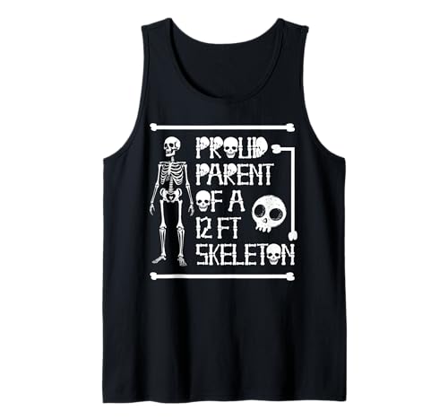 Stolze Eltern eines 3,6 m großen Skeletts, Halloween Tank Top von Halloween Clothing & Costumes