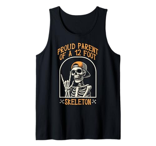Stolze Eltern eines 3,6 m großen Skeletts, Halloween Tank Top von Halloween Clothing & Costumes