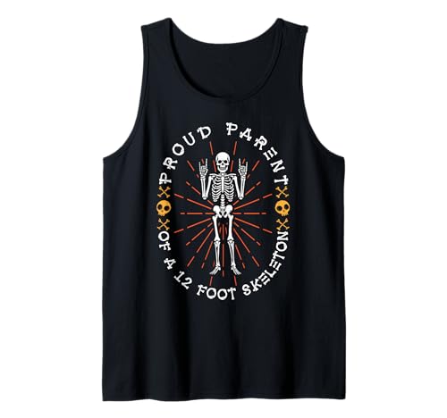 Stolze Eltern eines 3,6 m großen Skeletts, Halloween Tank Top von Halloween Clothing & Costumes