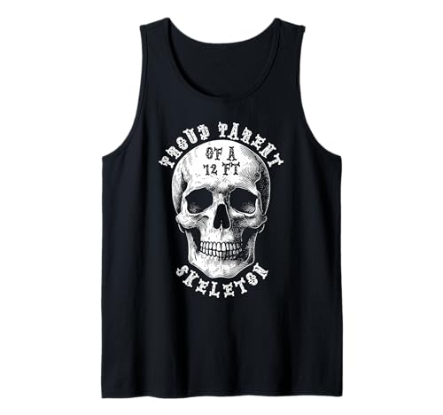 Stolze Eltern eines 3,6 m großen Skeletts, Halloween Tank Top von Halloween Clothing & Costumes