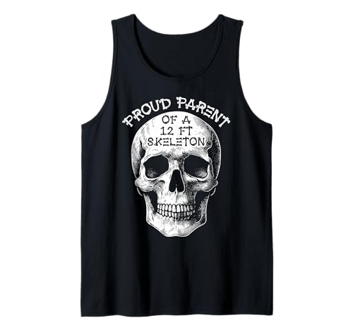 Stolze Eltern eines 3,6 m großen Skeletts, Halloween Tank Top von Halloween Clothing & Costumes