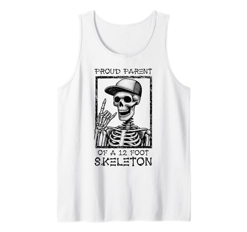 Stolze Eltern eines 3,6 m großen Skeletts, Halloween Tank Top von Halloween Clothing & Costumes