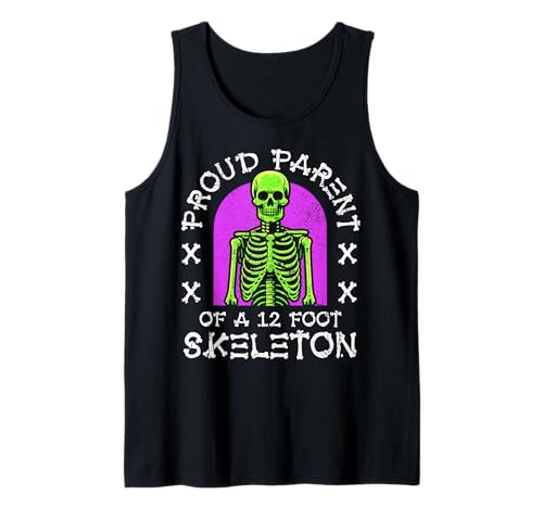 Stolze Eltern eines 3,6 m großen Skeletts, Halloween Tank Top von Halloween Clothing & Costumes