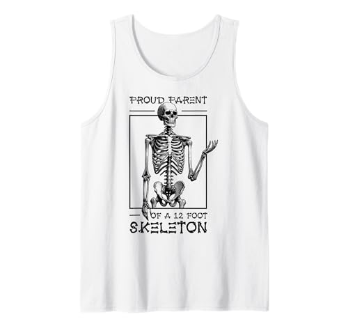 Stolze Eltern eines 3,6 m großen Skeletts, Halloween Tank Top von Halloween Clothing & Costumes