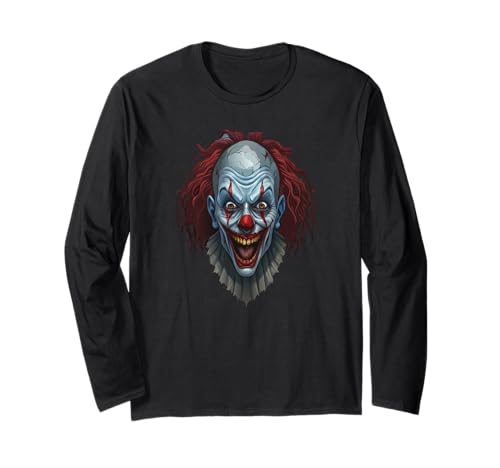 Blutige Hände Halloween Blutspritzer Clown Kostüm Herren Langarmshirt von Halloween Clown Kostüm Damen Blut Verkleidung