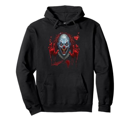 Blutige Hände Halloween Blutspritzer Clown Kostüm Herren Pullover Hoodie von Halloween Clown Kostüm Damen Blut Verkleidung
