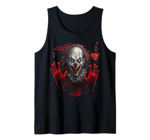 Blutige Hände Halloween Blutspritzer Clown Kostüm Herren Tank Top von Halloween Clown Kostüm Damen Blut Verkleidung