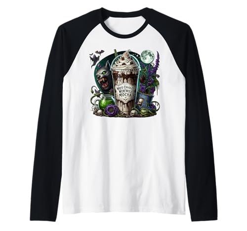 Halloween Coffee Graphic for Women and Men Creepy Werewolf Raglan Halloween Coffee Graphic for Women and Men Creepy Werewolf Raglan von Halloween Coffee Cups Gifts For Coffee Lovers