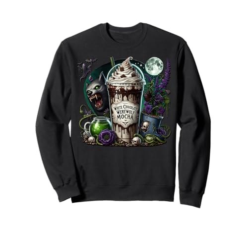 Halloween Coffee Graphic for Women and Men Creepy Werewolf Sweatshirt Halloween Coffee Graphic for Women and Men Creepy Werewolf Sweatshirt von Halloween Coffee Cups Gifts For Coffee Lovers
