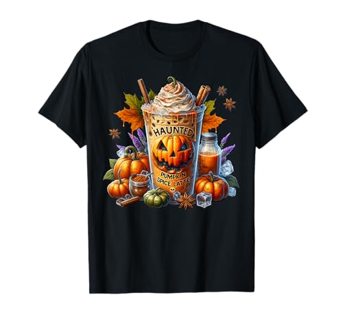 Haunted Pumpkin Spice Latte for Women Funny Coffee Halloween T-Shirt Haunted Pumpkin Spice Latte for Women Funny Coffee Halloween T-Shirt von Halloween Coffee Cups Gifts For Coffee Lovers