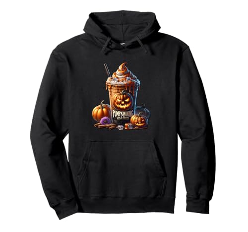 Pumpkin Spice Halloween Coffee for Men Spooky Pumpkin King Pullover Hoodie von Halloween Coffee Cups Gifts For Coffee Lovers
