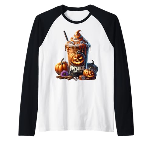 Pumpkin Spice Halloween Coffee for Men Spooky Pumpkin King Raglan von Halloween Coffee Cups Gifts For Coffee Lovers