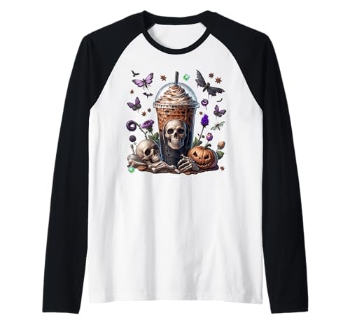Skeleton Halloween Coffee Cup for Women Men Purple Butterfly Raglan Skeleton Halloween Coffee Cup for Women Men Purple Butterfly Raglan von Halloween Coffee Cups Gifts For Coffee Lovers