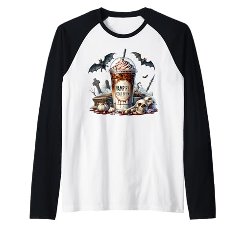 Vampire Coffee Cup Graphic for Women and Men Halloween Bat Raglan Vampire Coffee Cup Graphic for Women and Men Halloween Bat Raglan von Halloween Coffee Cups Gifts For Coffee Lovers