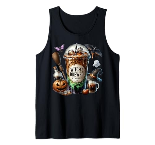 Witch Halloween Iced Coffee Cup for Women Witches Coffee Mom Tank Top Witch Halloween Iced Coffee Cup for Women Witches Coffee Mom Tank Top von Halloween Coffee Cups Gifts For Coffee Lovers