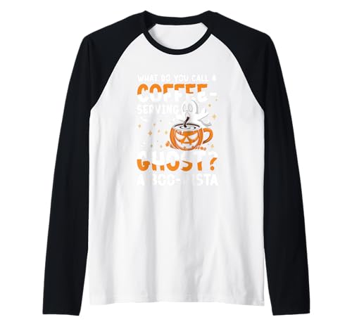 Wie nennt Man einen Coffee Serving Ghost A Boo Rista Raglan Wie nennt Man einen Coffee Serving Ghost A Boo Rista Raglan von Halloween Coffee Ghost Barista Pumpkin Humor