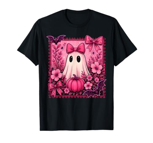 Halloween Kokette Schleife Cute Ghost Floral Girl Women Kid T-Shirt Halloween Kokette Schleife Cute Ghost Floral Girl Women Kid T-Shirt von Halloween Coquette Bow Cute Ghost Ades