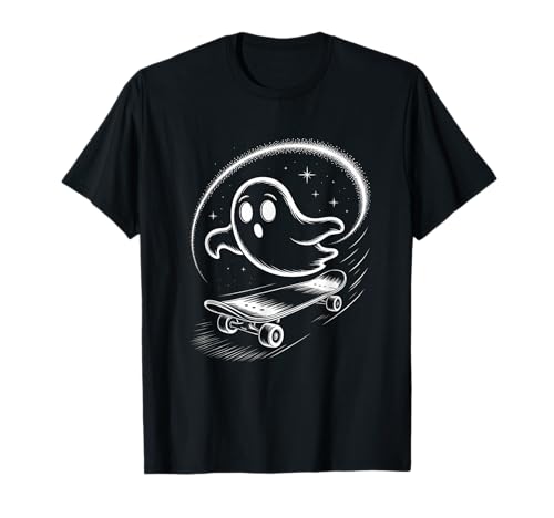 Ghost On Skateboard Lustiges Retro Halloween Kostüm Jungen Kinder T-Shirt Ghost On Skateboard Lustiges Retro Halloween Kostüm Jungen Kinder T-Shirt von Halloween Costume For Boys Kids Funny Skateboard