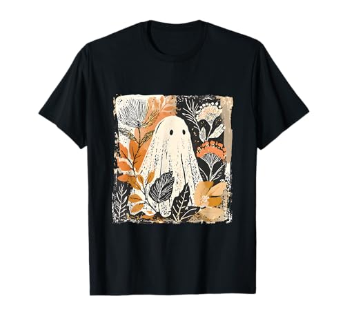 Halloween Fall Ghost Boho Flower Girly Floral Spooky Season T-Shirt Halloween Fall Ghost Boho Flower Girly Floral Spooky Season T-Shirt von Halloween Costume Gifts Shirts Men Women Kids