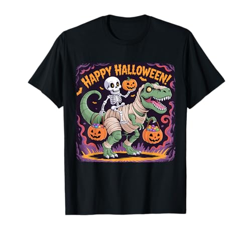 Skelett Reitende Mama T-Rex Dinosaurier Kostüm Halloween T-Shirt Skelett Reitende Mama T-Rex Dinosaurier Kostüm Halloween T-Shirt von Halloween Costume Kids