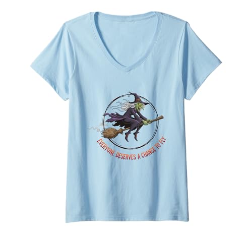 Damen Bleibt die Halloween-Hexe zum Abendessen? T-Shirt mit V-Ausschnitt Damen Bleibt die Halloween-Hexe zum Abendessen? T-Shirt mit V-Ausschnitt von Halloween Costume Scary Witch Funny Designs