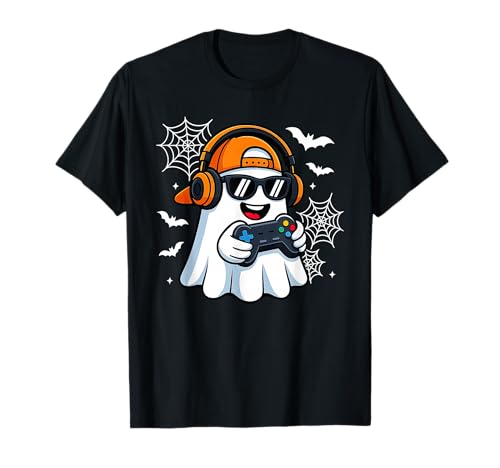 Halloween Jungen Kinder Ghost Gamer Gruselkostüm Gaming Herren T-Shirt Halloween Jungen Kinder Ghost Gamer Gruselkostüm Gaming Herren T-Shirt von Halloween Costume Video Games Boys Funny Ghost