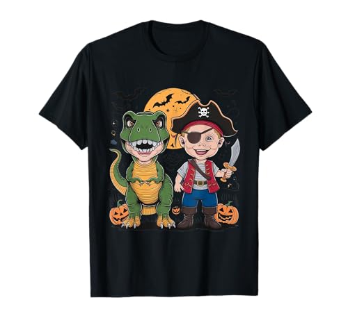 Lustiges Halloween Jungen Kinder Kleinkinder Dinosaurier Trex Pirat T-Shirt Lustiges Halloween Jungen Kinder Kleinkinder Dinosaurier Trex Pirat T-Shirt von Halloween Costume