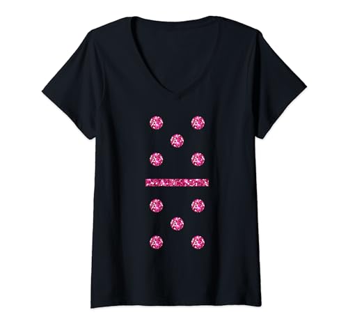 Damen Beliebtes Domino-Kostüm | Domino-Geschenke T-Shirt mit V-Ausschnitt Damen Beliebtes Domino-Kostüm | Domino-Geschenke T-Shirt mit V-Ausschnitt von Halloween Costumes Domino gifts, Domino gift