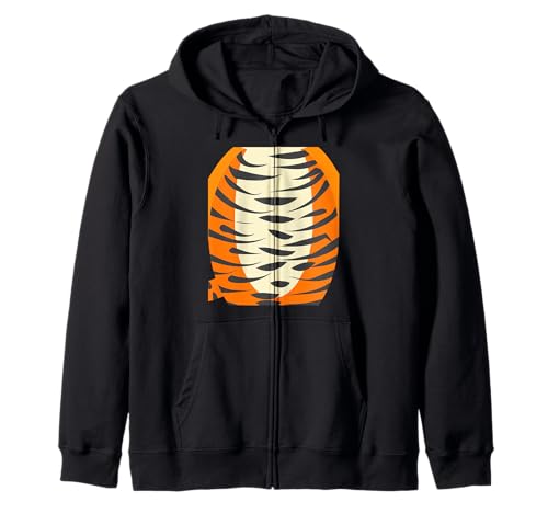 Tiger Brust Halloween Kostüm Lustige Männer Jungen Tiger Kostüme Kapuzenjacke von Halloween Costumes Men Women Dad Funny Boys Girls