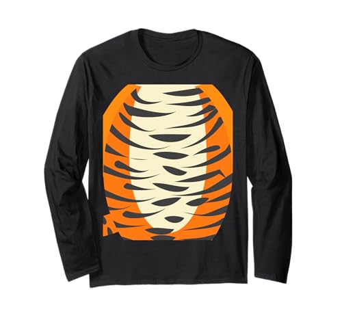 Tiger Brust Halloween Kostüm Lustige Männer Jungen Tiger Kostüme Langarmshirt Tiger Brust Halloween Kostüm Lustige Männer Jungen Tiger Kostüme Langarmshirt von Halloween Costumes Men Women Dad Funny Boys Girls