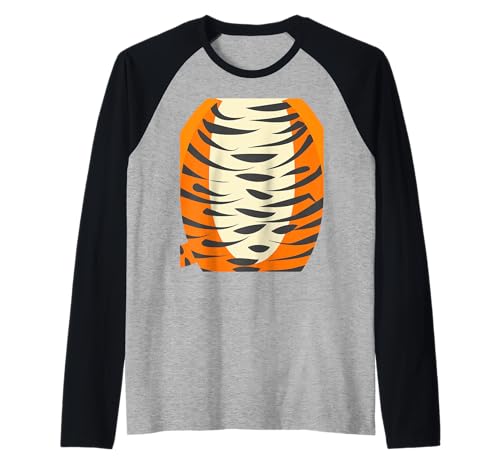Tiger Brust Halloween Kostüm Lustige Männer Jungen Tiger Kostüme Raglan von Halloween Costumes Men Women Dad Funny Boys Girls