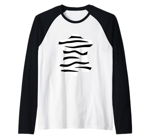 Zebra Halloween Kostüm Lustig Männer Jungen Zebras Lustige Tiere Raglan von Halloween Costumes Men Women Dad Funny Boys Girls