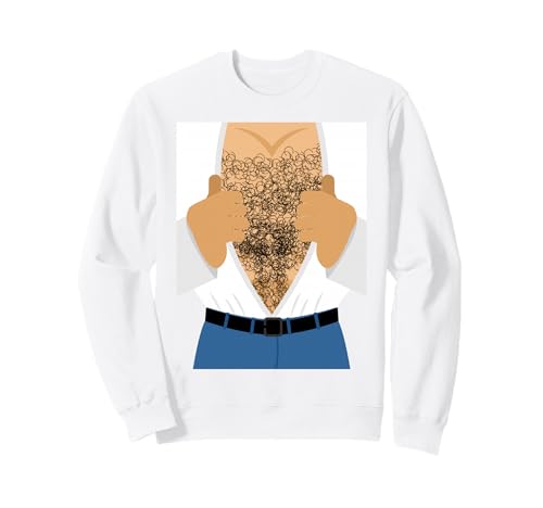 Haarige Brust Halloween Kostüm Lustige Männer Haar Papa Kostüme Sweatshirt von Halloween Costumes Men Women Dad Funny Brother Fun