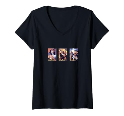 Damen Vampir Rumänien Halloween Kostüm T-Shirt mit V-Ausschnitt Damen Vampir Rumänien Halloween Kostüm T-Shirt mit V-Ausschnitt von Halloween Costumes