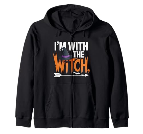 Halloween-Shirts für Männer I'm with The Witch Lustiges Halloween Kapuzenjacke Halloween-Shirts für Männer I'm with The Witch Lustiges Halloween Kapuzenjacke von Halloween Couples Funny Witch Matching Men Husband
