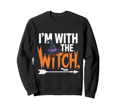 Halloween-Shirts für Männer I'm with The Witch Lustiges Halloween Sweatshirt Halloween-Shirts für Männer I'm with The Witch Lustiges Halloween Sweatshirt von Halloween Couples Funny Witch Matching Men Husband